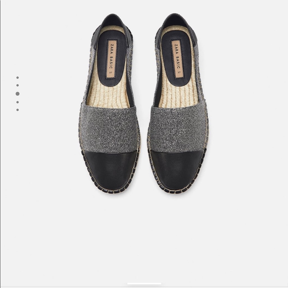 NWOT Zara glitter espadrilles